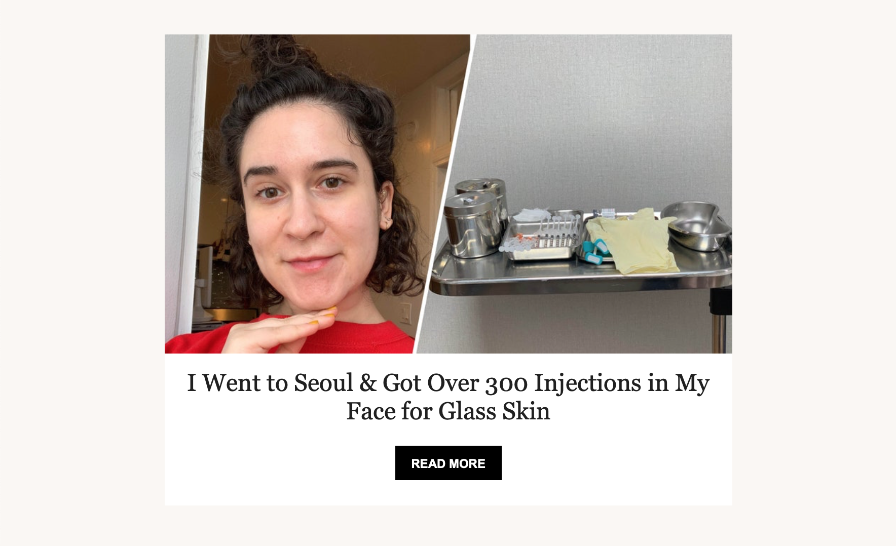 I Went to Seoul & Got Over 300 Injections in My Face for Glass Skin
