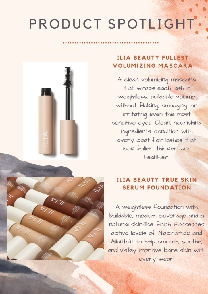 ILIA Beauty Fullest Volumizing Mascara, ILIA Beauty True Skin Serum Foundation