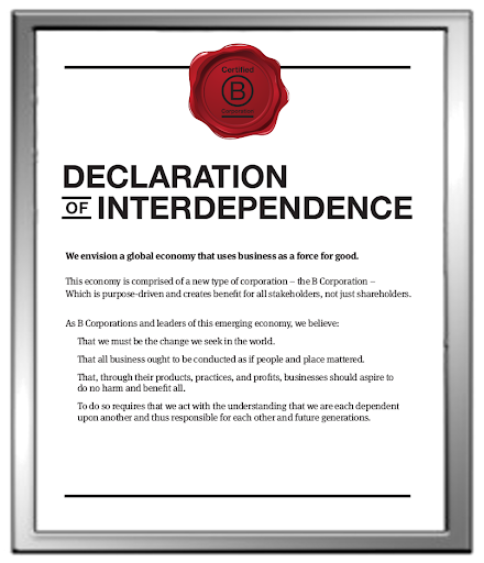 B Corp Declaration of Inerdependence