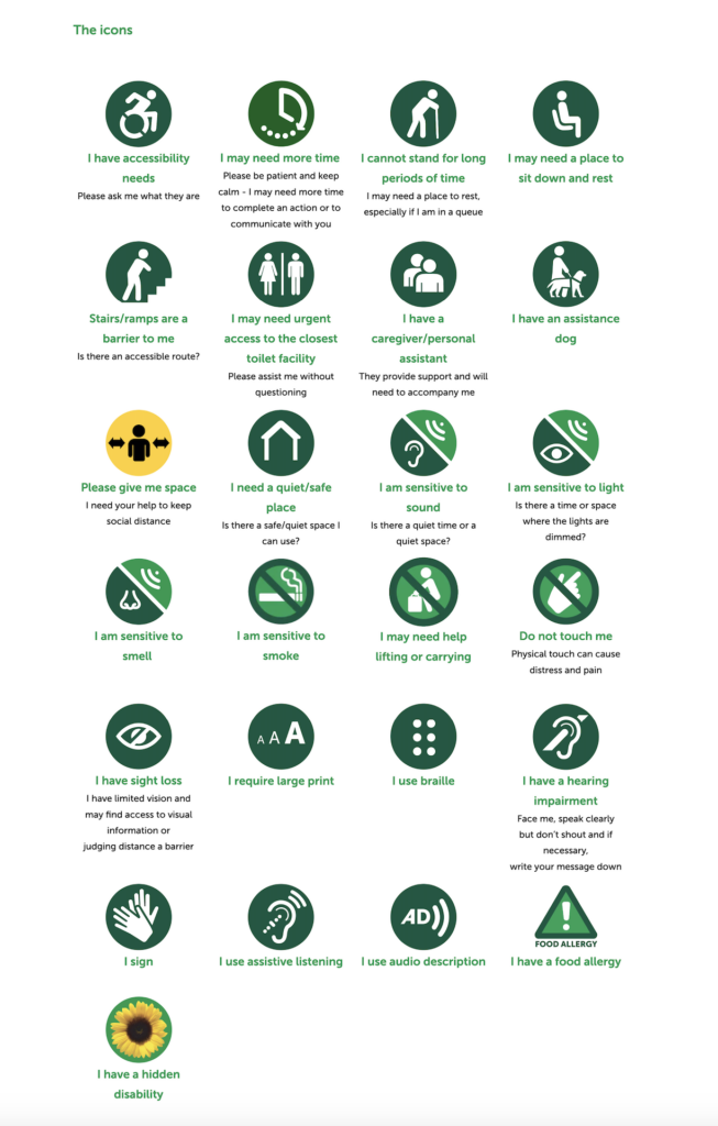 Disability Assistance Icons